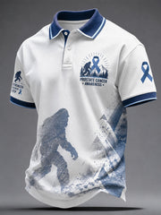 Men's Prostate Cancer Awareness Printed Casual Top