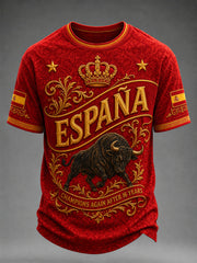 Men's We Are The Champions 2026 Print Celebrate España Champions Gift For Football Fans Casual Tee