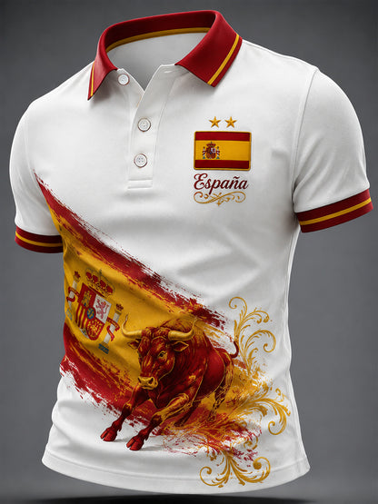 Men's Spain Print Casual Top