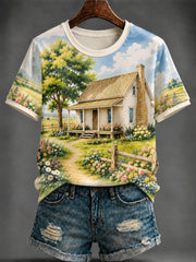 Women's Rural America Printed T-shirt