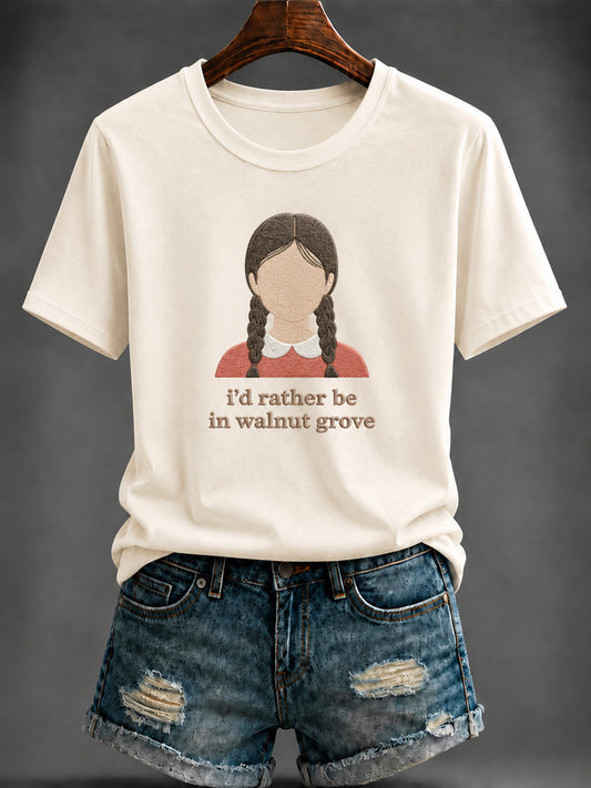 Women's i'd rather be in walnut grove Printed T-shirt