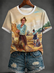 Women's Rural America Printed T-shirt