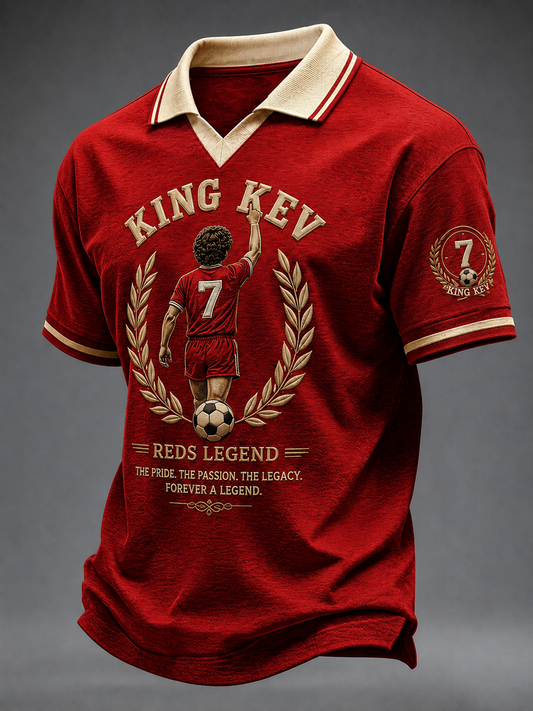 Men's England Football Lover Legend King Kev Rip Printed T-shirt