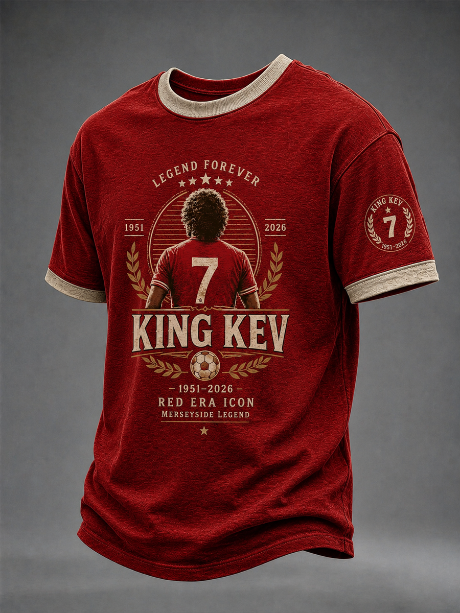 Men's England Football Lover Legend King Kev Rip Printed short sleeves t-shirt