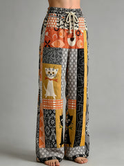 Women's Animal Art Print Trousers