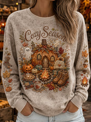 Women's Autumn Style Round-Neck Long-Sleeve T-Shirt
