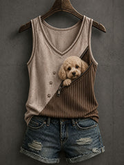 Women's Lovely Poodle Dog Tank Top
