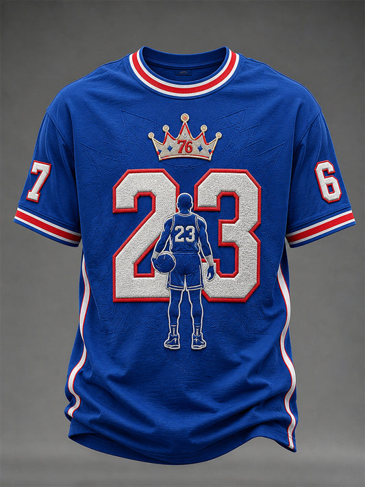 Men's Gift For Basketball Fans No.23 Print Casual Tee
