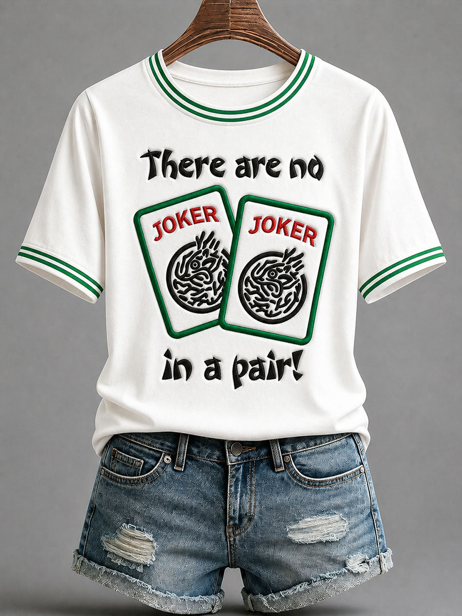 Women's Mahjong Print Casual T-Shirt