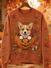 Women's Autumn Casual Animal Print Crewneck Sweatshirt