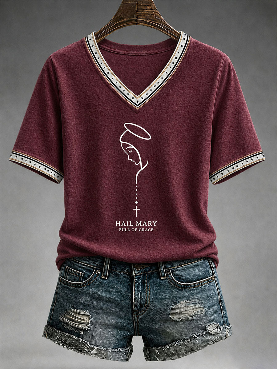 Women's Hail Mary Full Of Grace T-shirt