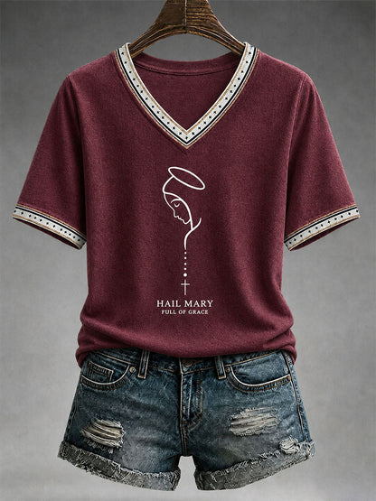 Women's Hail Mary Full Of Grace T-shirt