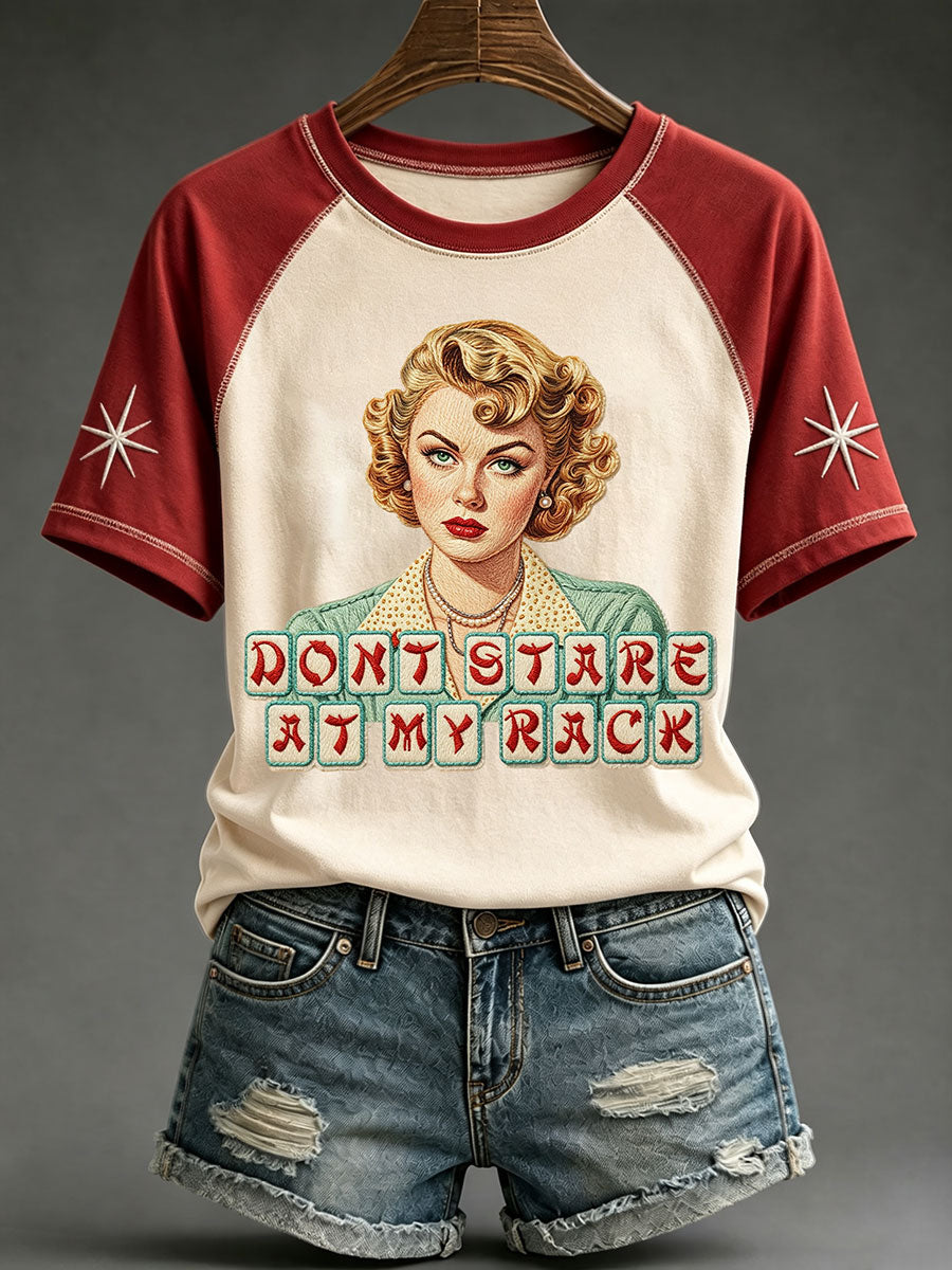 Women's Retro Casual Mahjong T-Shirts