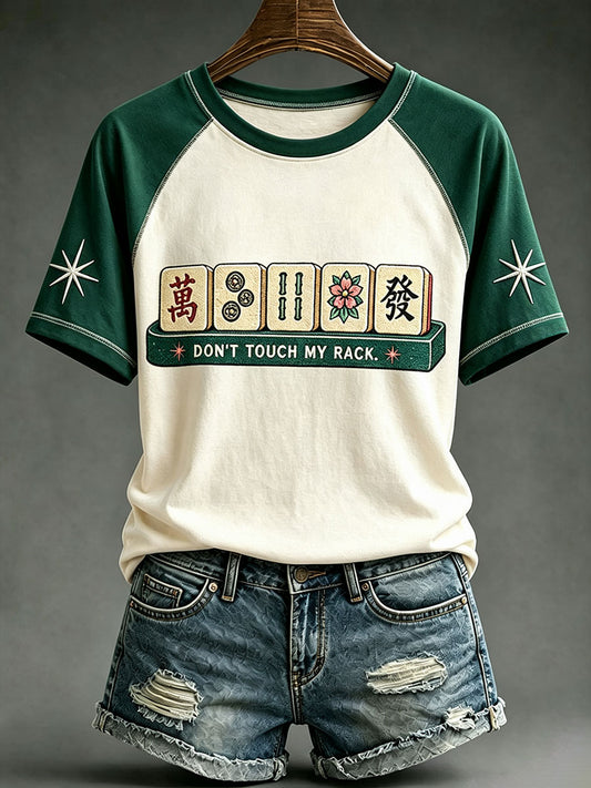 Women's Retro Casual Mahjong T-Shirts