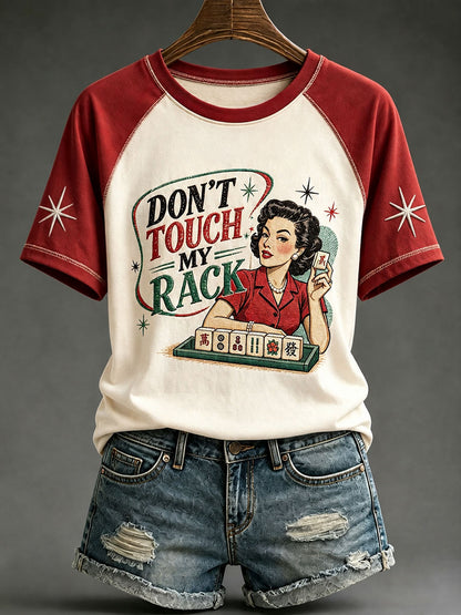 Women's Retro Casual Mahjong T-Shirts