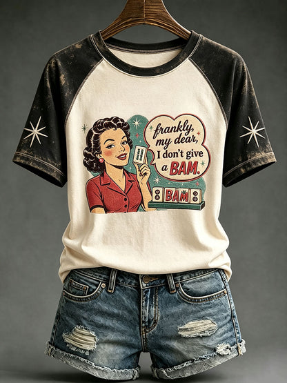 Women's Retro Casual Mahjong T-Shirts