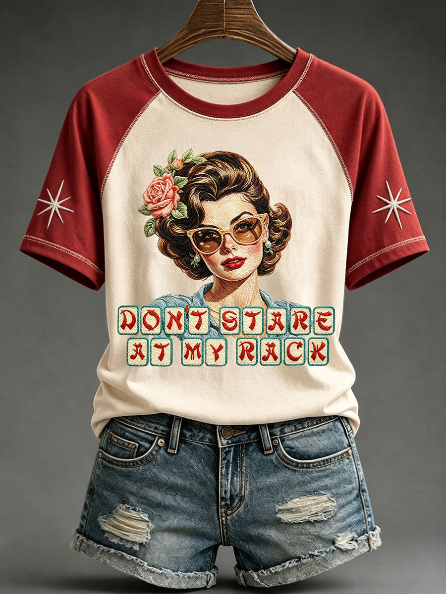 Women's Retro Casual Mahjong T-Shirts