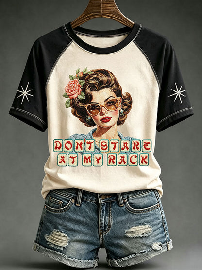 Women's Retro Casual Mahjong T-Shirts