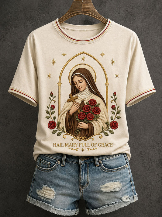 Women's Hail Mary Full Of Grace T-shirt