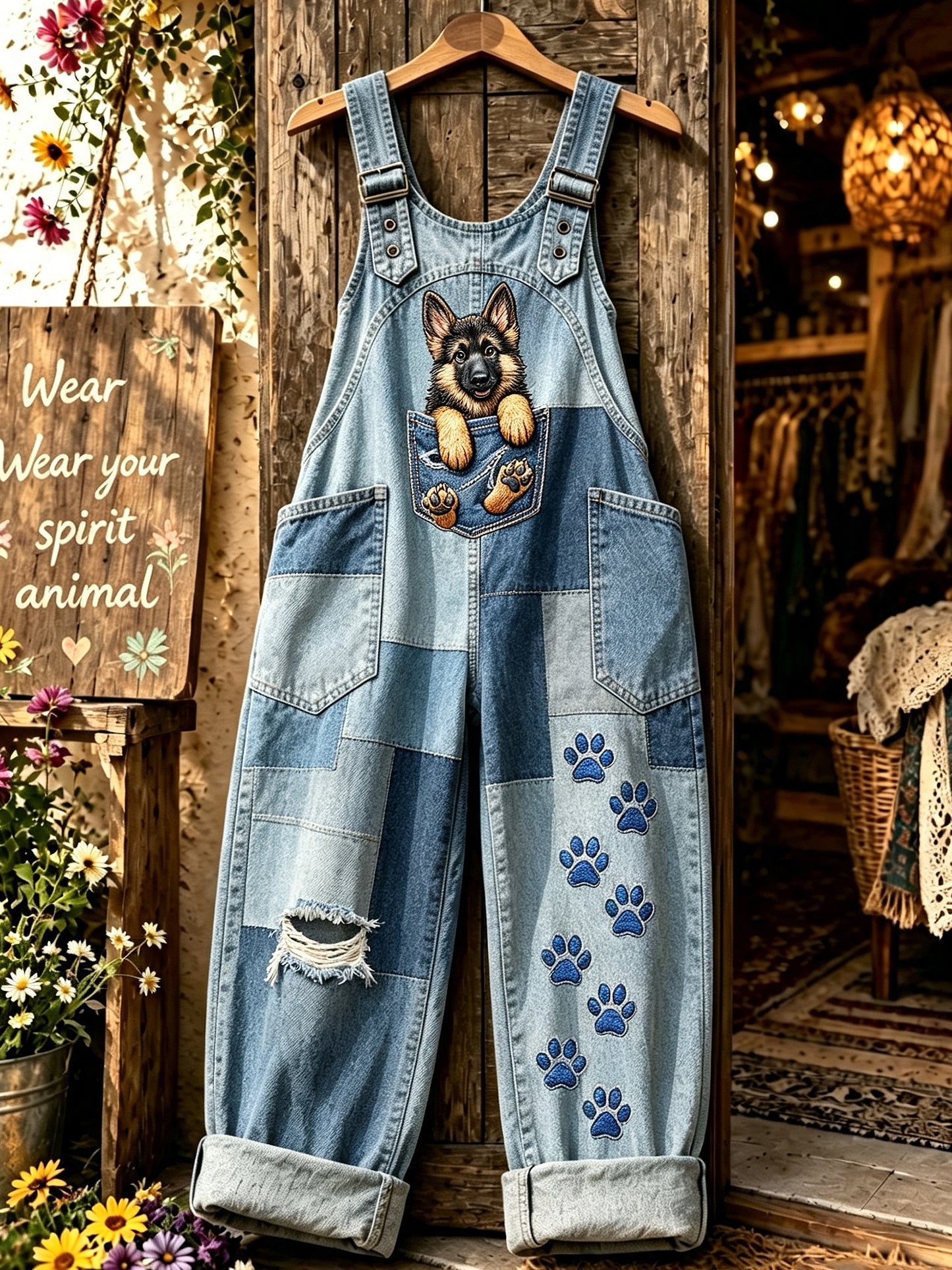 Women's Animal Art Printed Strap Pants