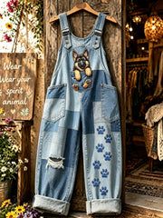 Women's Animal Art Printed Strap Pants