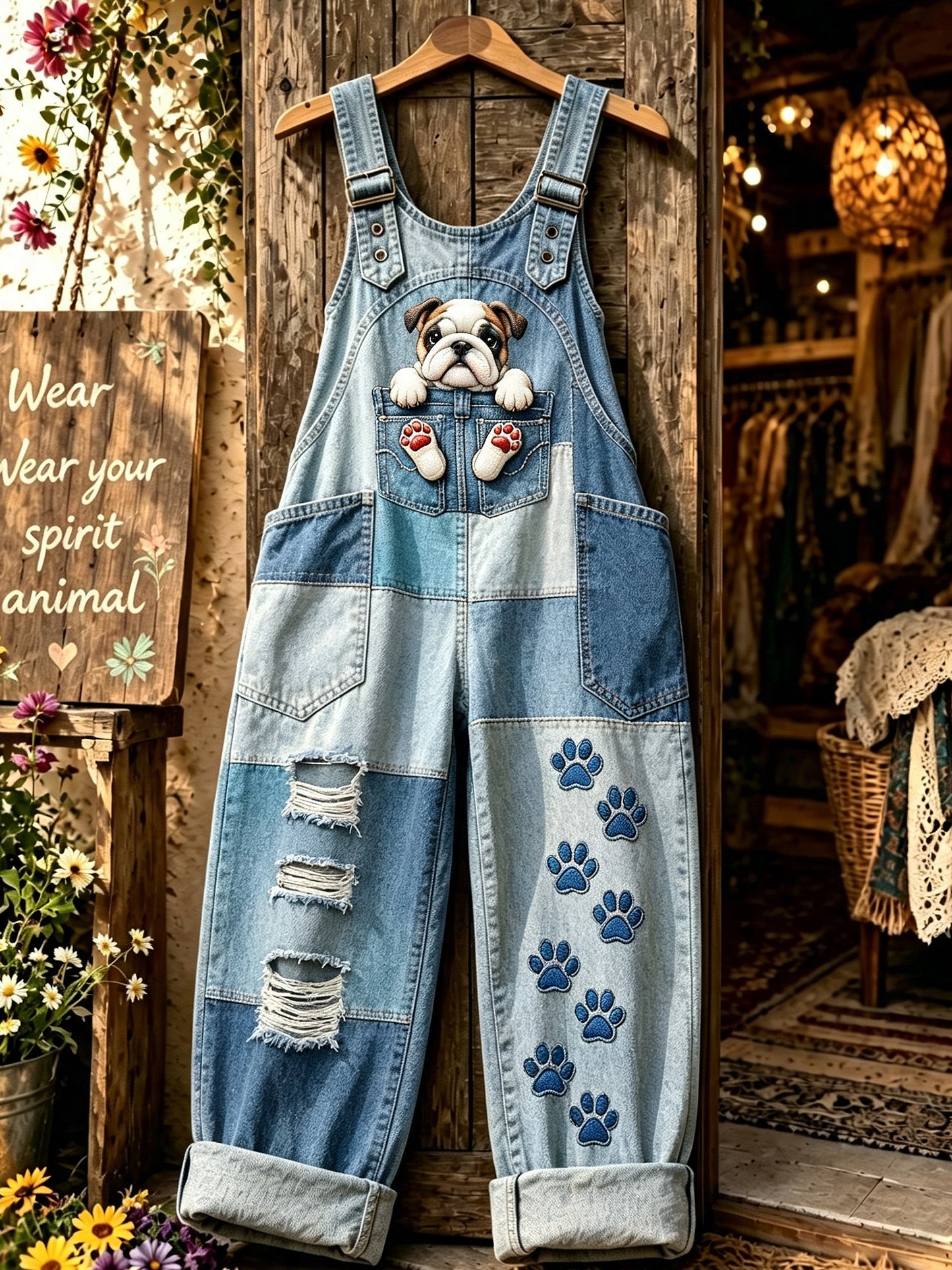 Women's Animal Art Printed Strap Pants