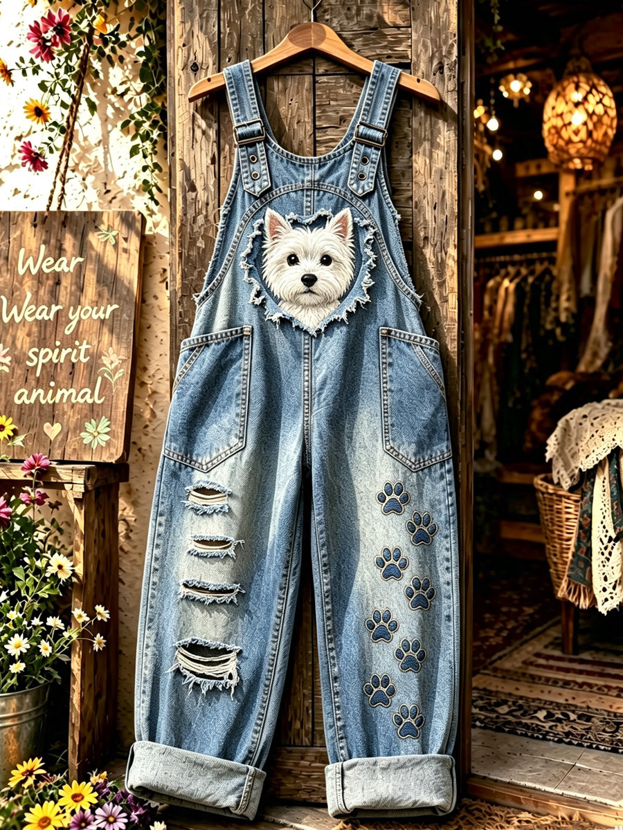 Women's Animal Art Printed Strap Pants