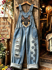 Women's Animal Art Printed Strap Pants