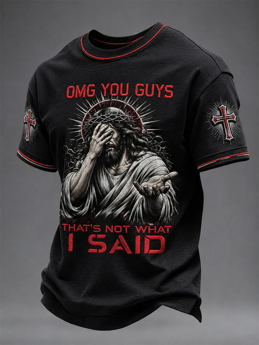 Men's That's Not What I Said Print Casual Tee