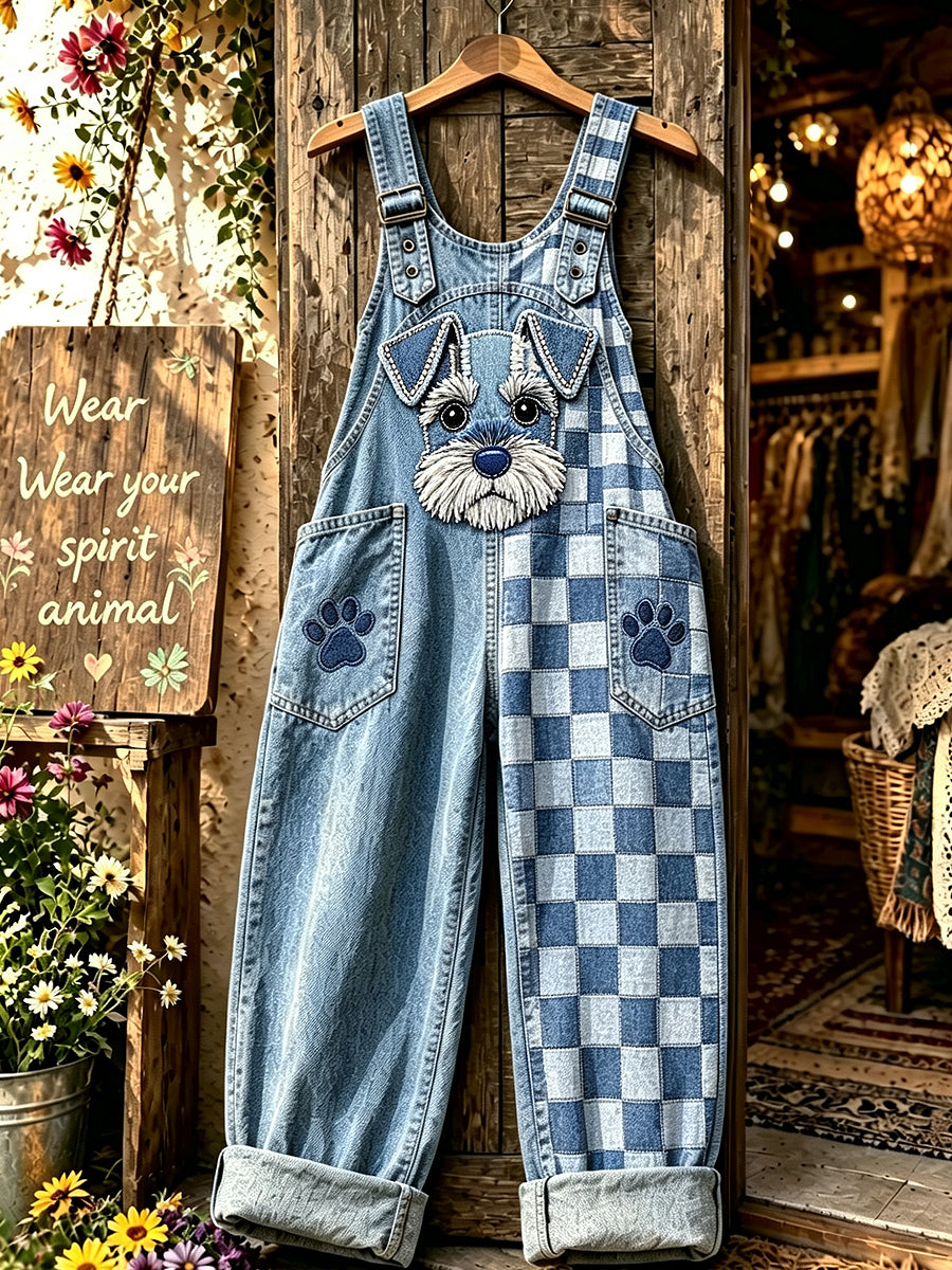 Women's Animal Dog Art Printed Strap Pants
