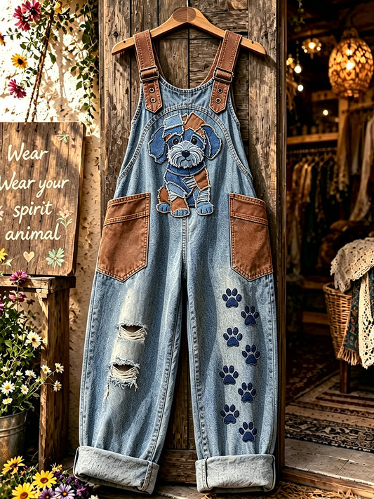 Women's Animal Art Printed overalls