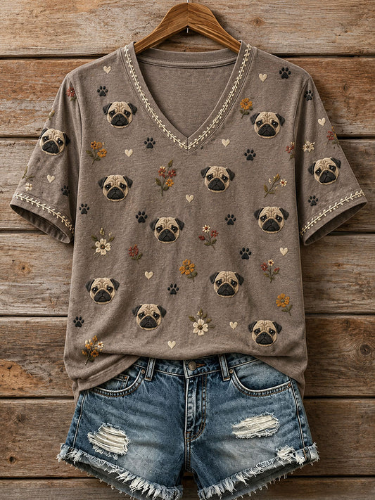 Women's Lovely Pug T-Shirt