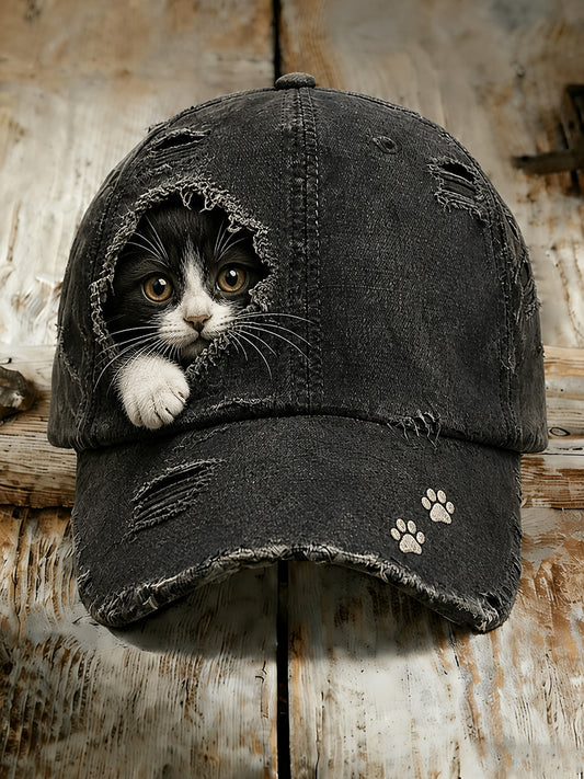 Unisex Casual Hat with Vintage Animal Art Print