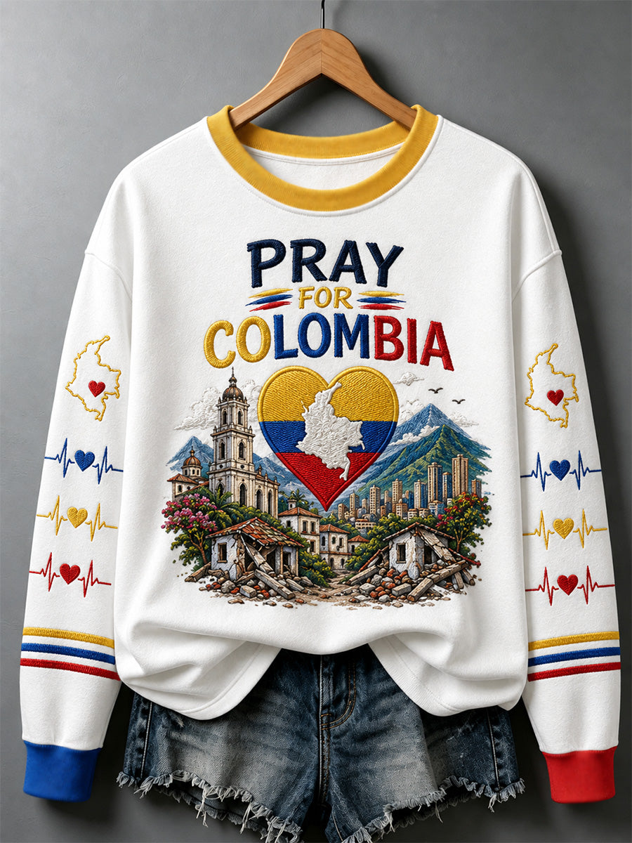 Women's Colombia Strong Print Casual Sweatshirt