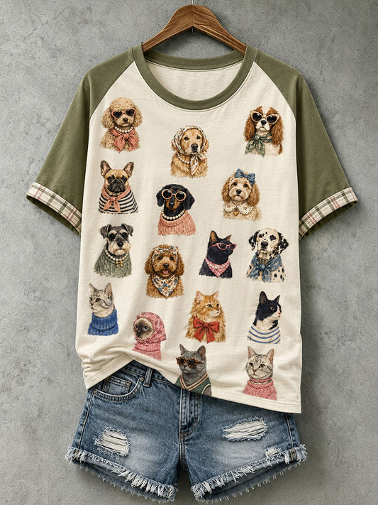 Women's Lovely Animal Pattern T-Shirt