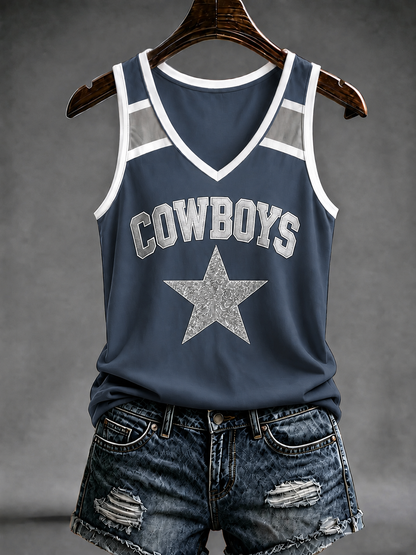 Women's Football Gameday Gift For Football Fans Casual V-Neck Vests