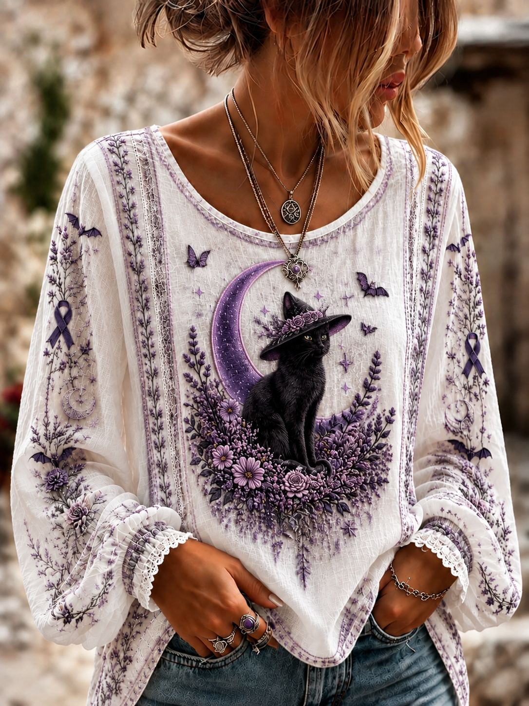 Women's Alzheimer's Awareness Cotton-Linen Shirt