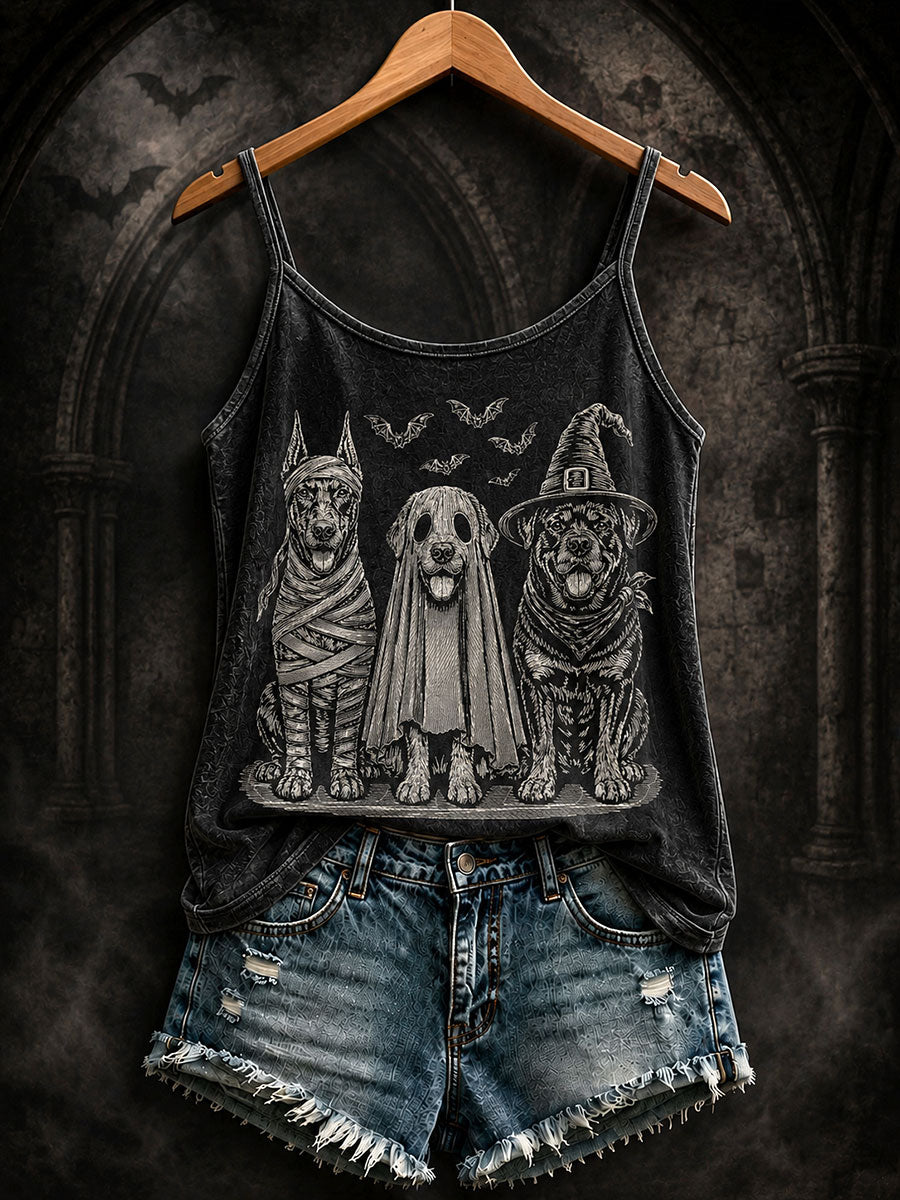 Women's Halloween Gothic Style Dogs Vests