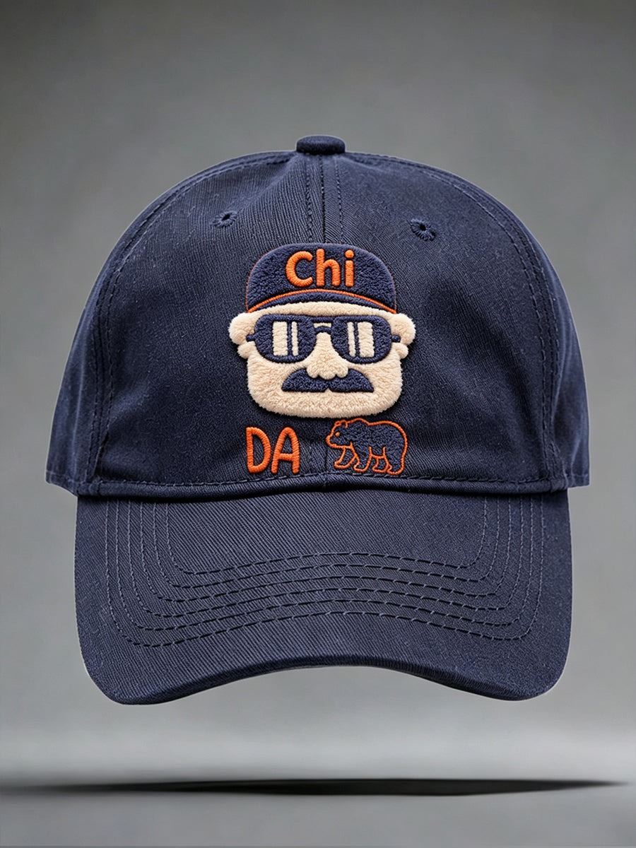 Unisex Chicago Football Lover Bear Art Printed Hat