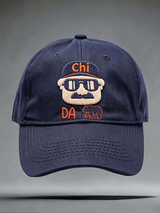 Unisex Chicago Football Lover Bear Art Printed Hat