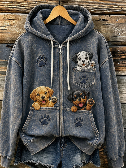 Women's Fun Animals Zip-Up Hoodie
