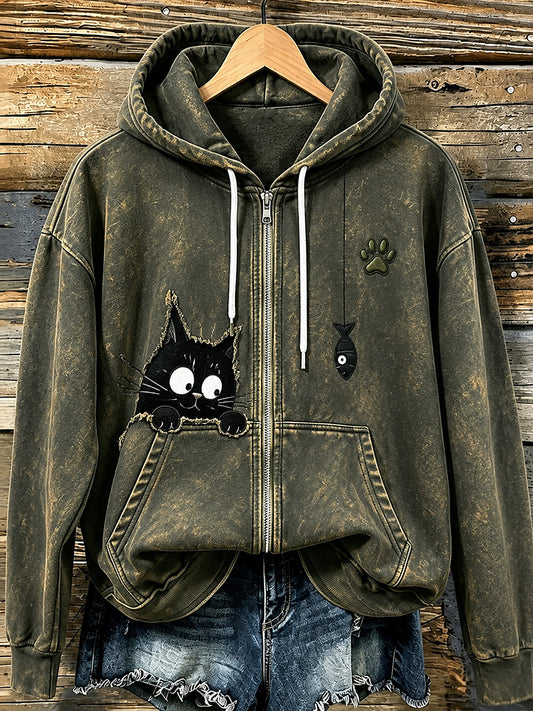 Women's Fun Animals Zip-Up Hoodie