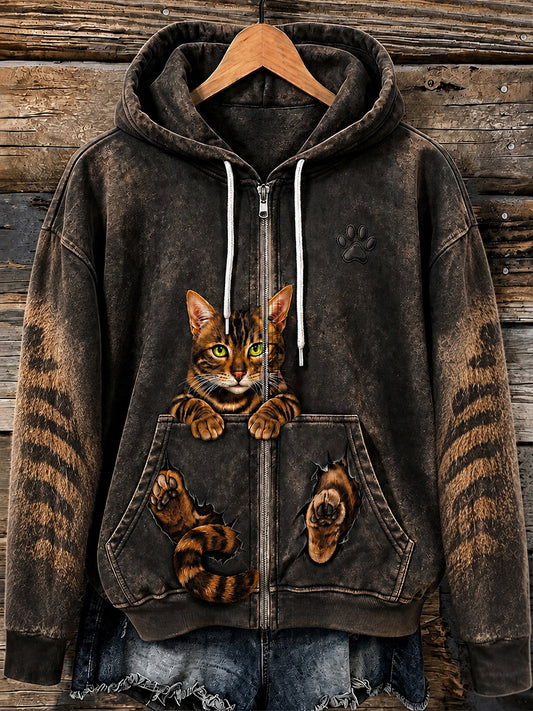 Women's Fun Animals Zip-Up Hoodie