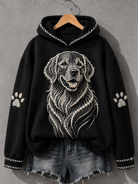 Women's Golden Retriever Print Dog Lovers Casual Hoodie
