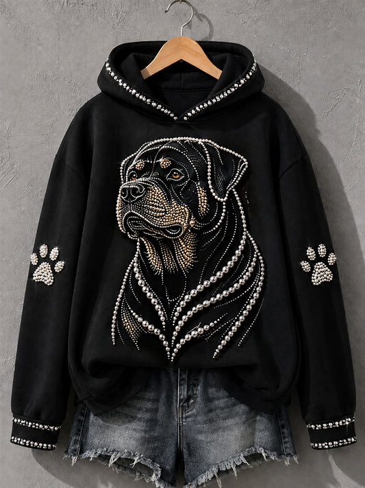 Women's Dog Print Dog Lovers Casual Hoodie