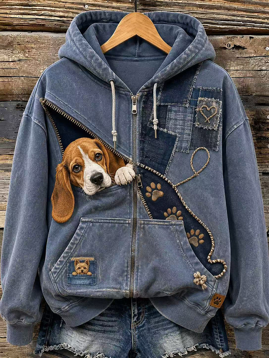Women's Fun Animals   Zip-Up Hoodie