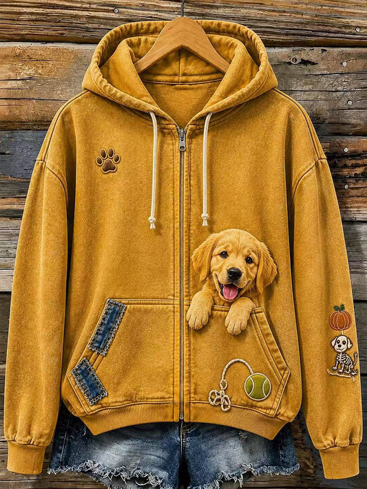 Women's Fun Animals  Zip-Up Hoodie