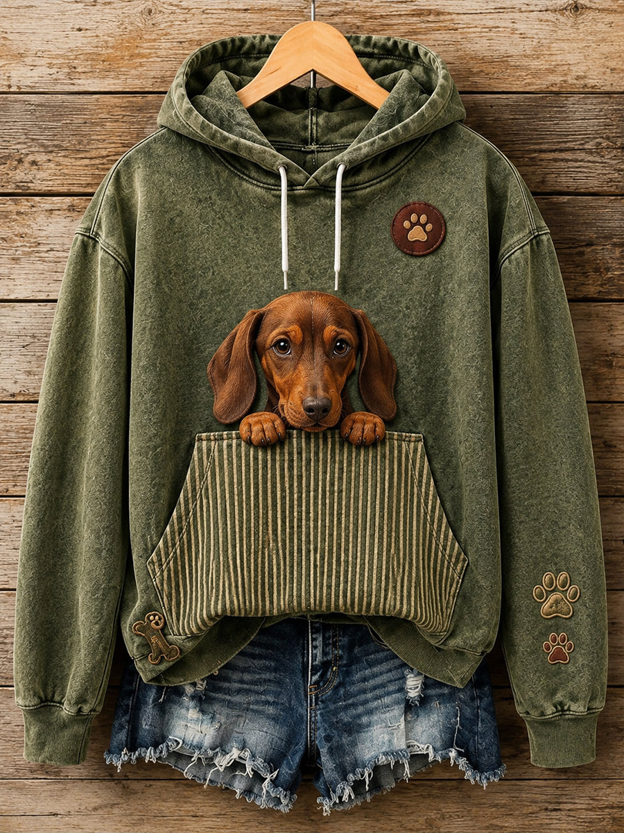 Women's Fun Animals Ribbed Hoodie