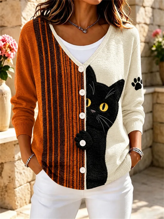 Women's Funny Cute Cat Cardigan