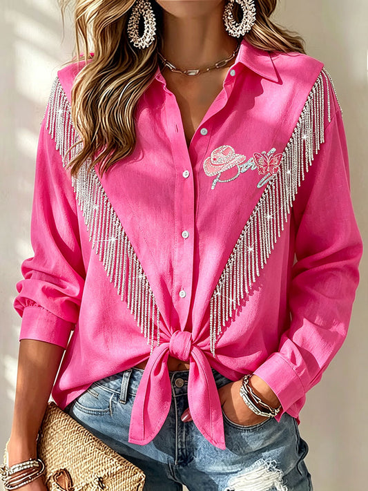 Women's Rip Country Music Lover Queen of Country Printed Shirt
